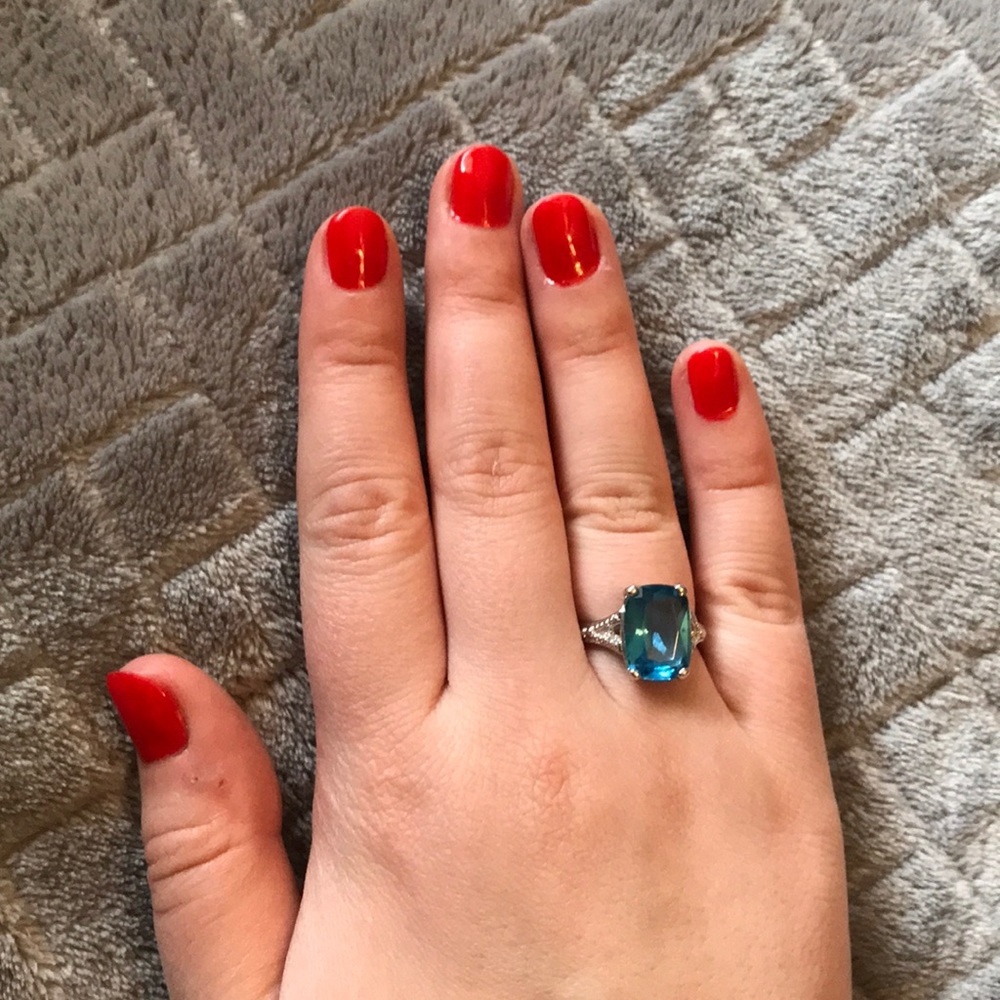 Blue statement ring